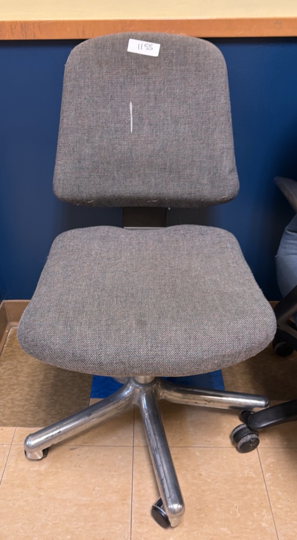 armless gray chair