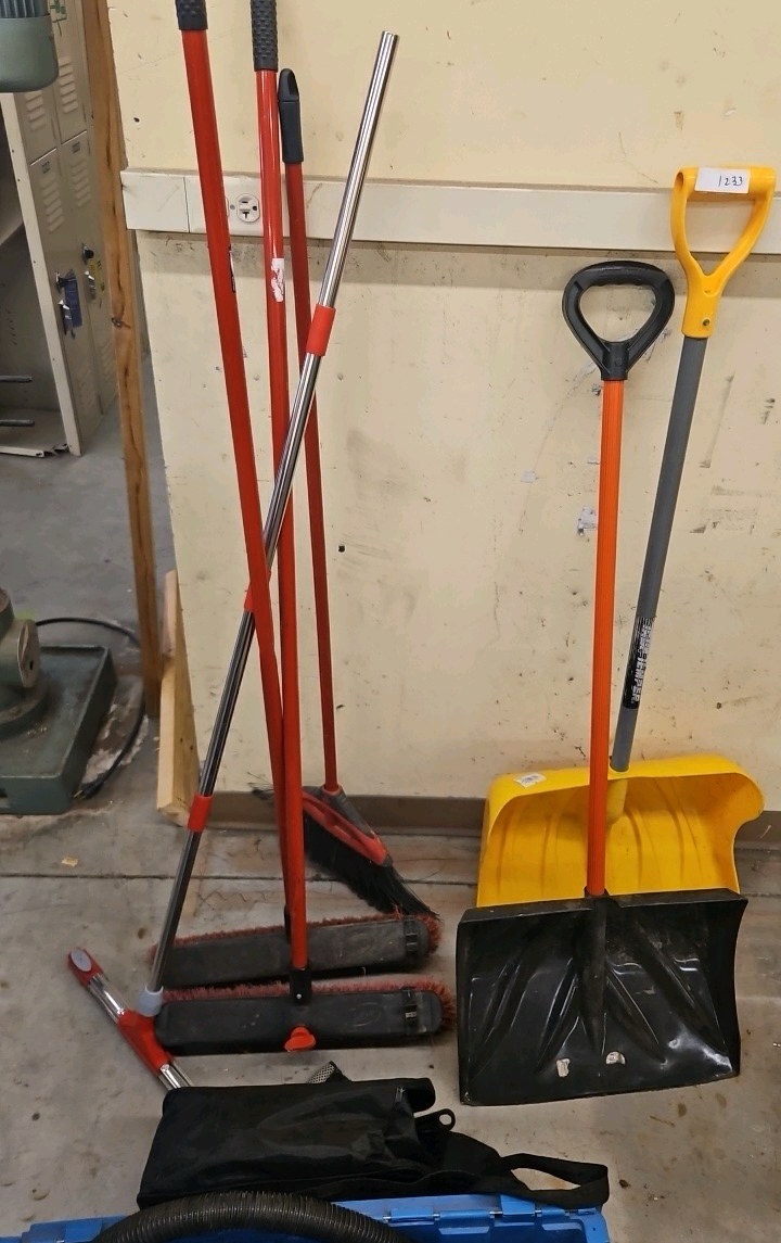 shovels brooms