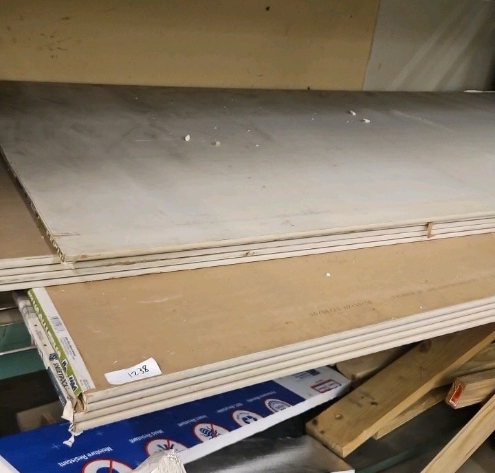 sheets of drywall