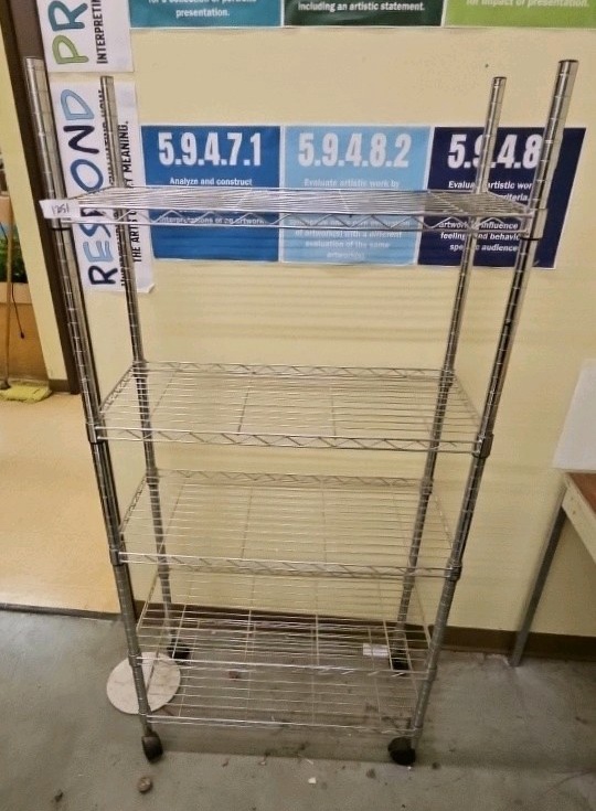 five tier rack on wheels