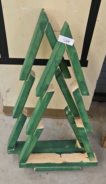 wooden pine tree decoration