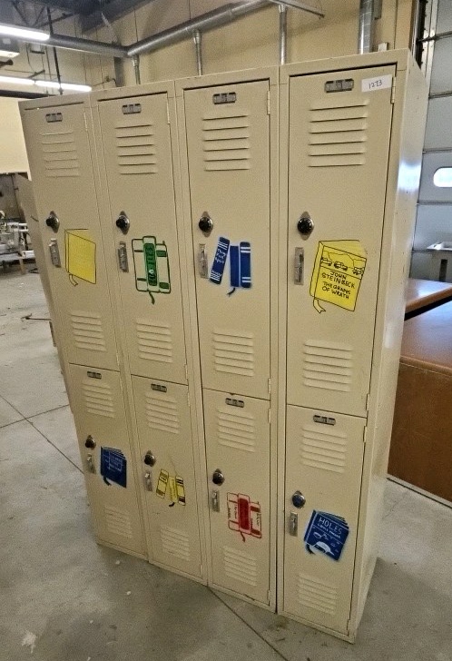 three double stack lockers
