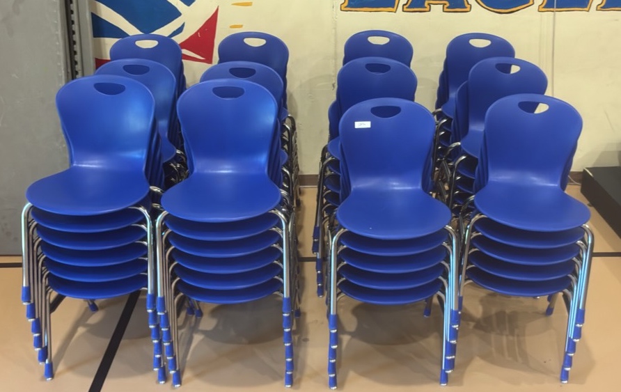 blue chairs