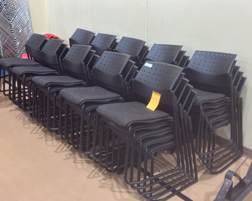 black chairs
