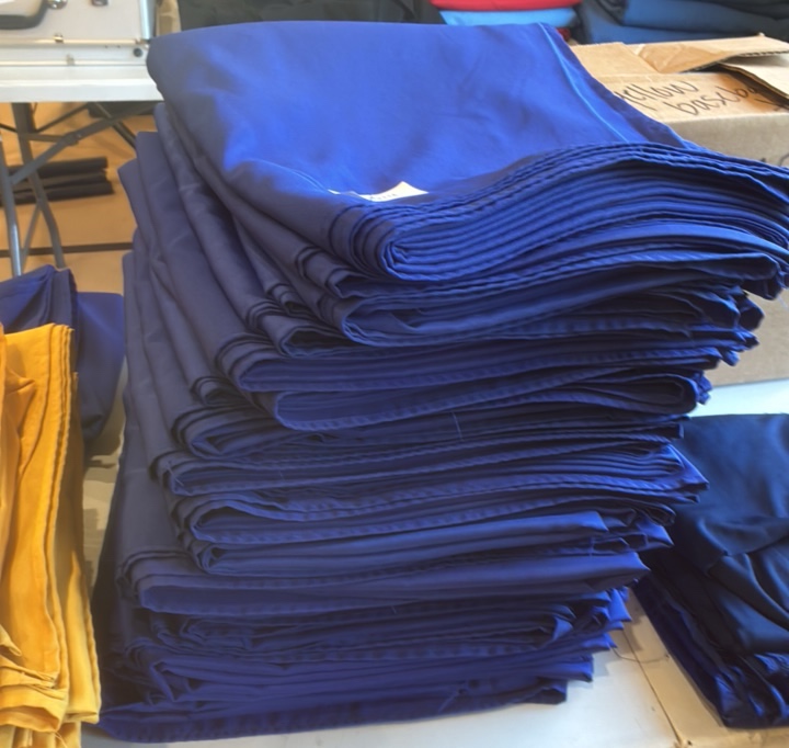 Blue tablecloth