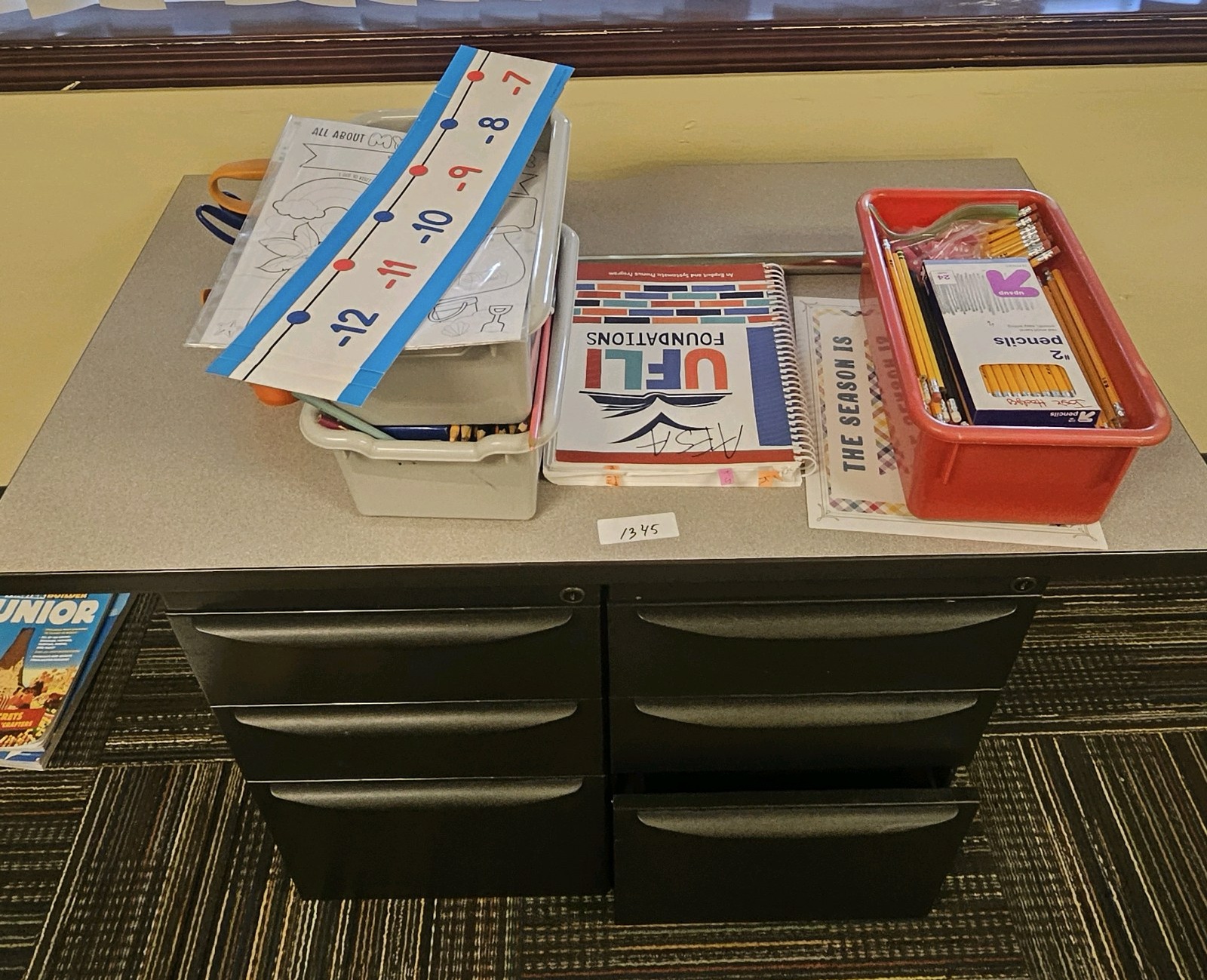filing cabinet with desktop