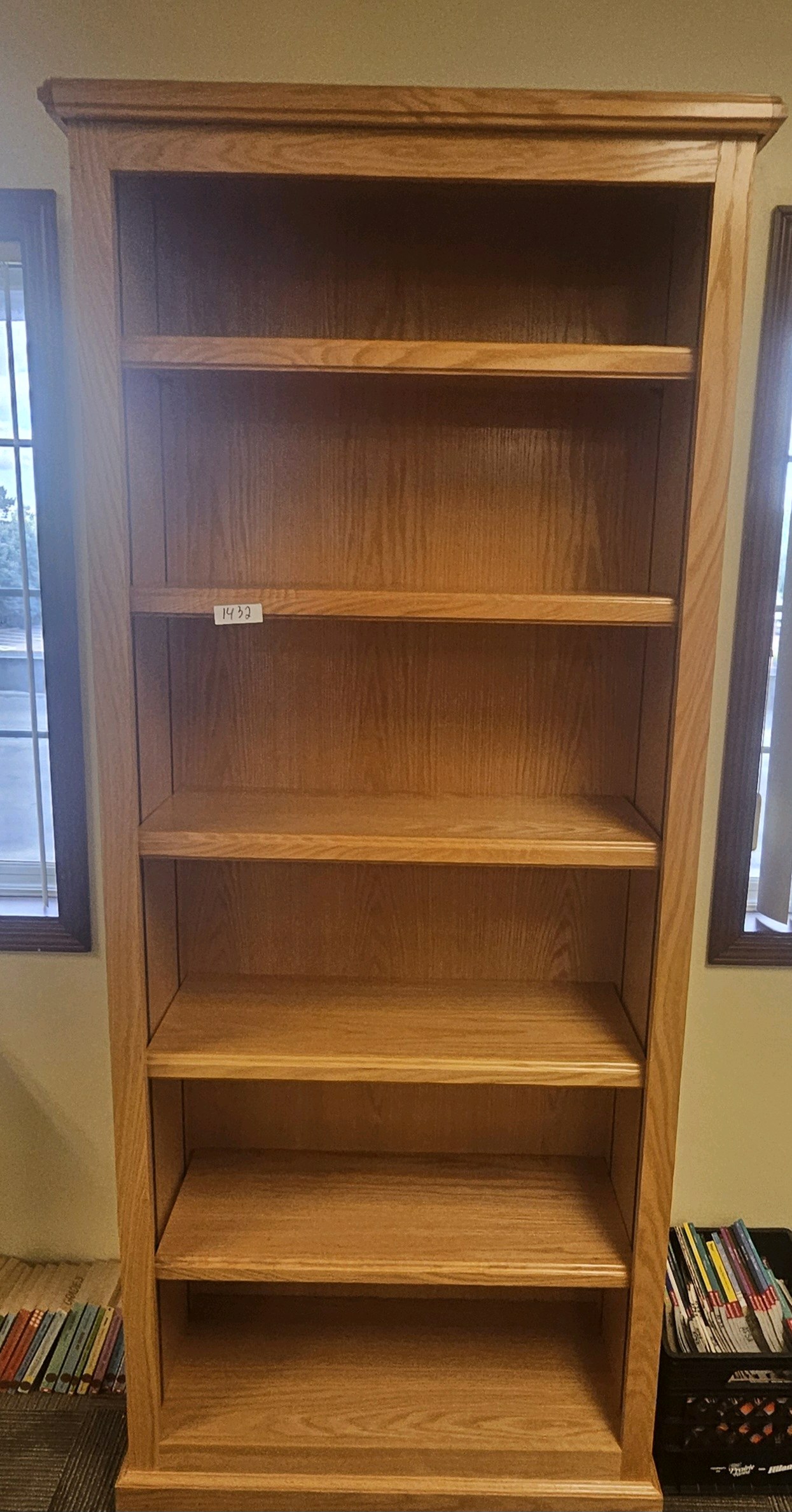 six tier bookshelf