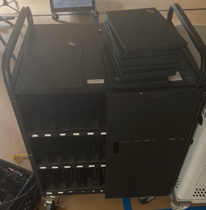 Black charging station