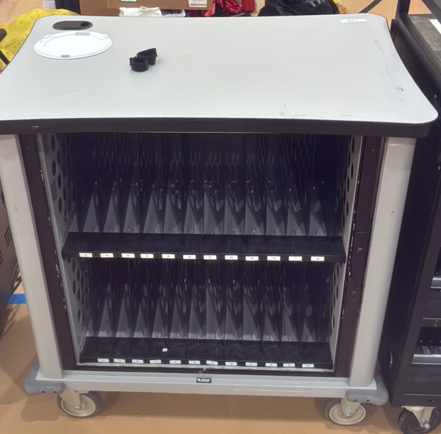 Gray Chromebook charging station