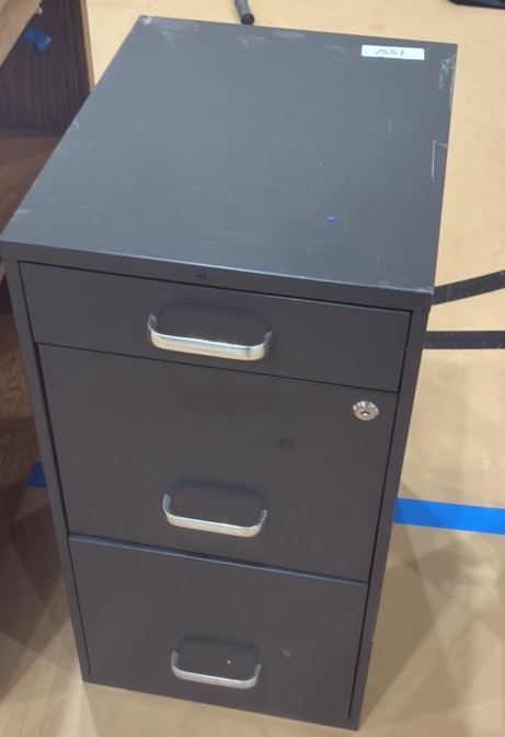 Gray file cabinet