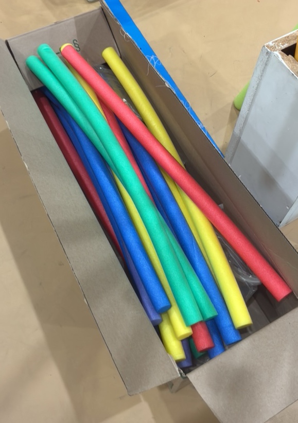 box of pool noodles