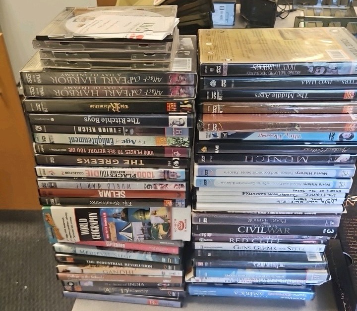 lot of DVDs