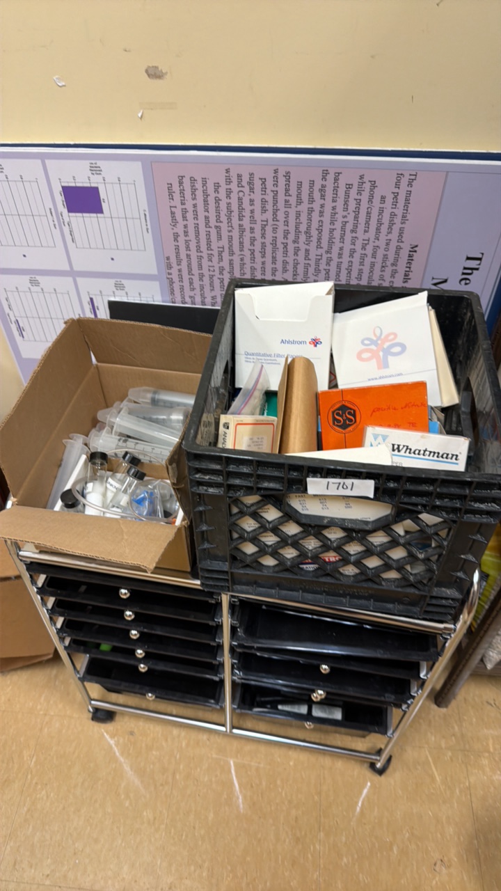 filter paper and syringes