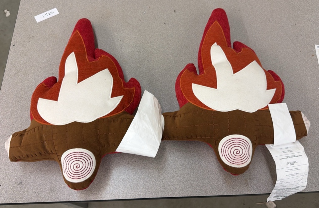 two fire pillows