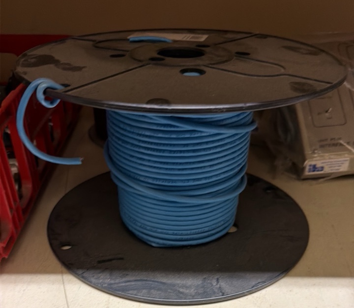partial spool of Kat five wire