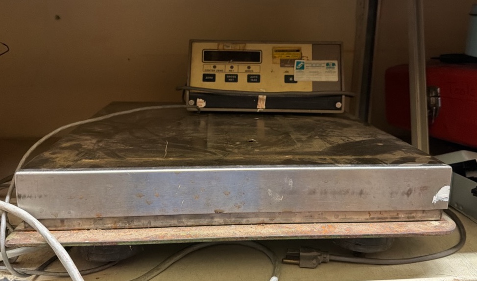 vintage industrial platform scale from the 70s