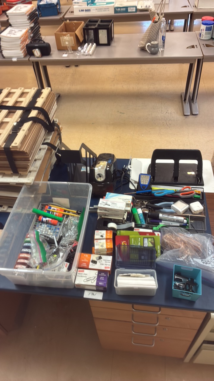 miscellaneous classroom & desk supplies