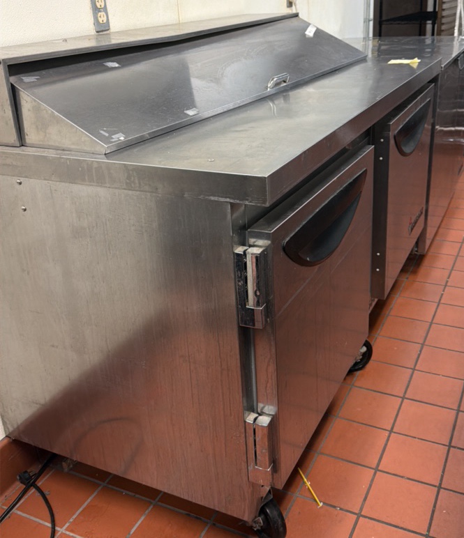 refrigerated serving bar, not currently working unknown