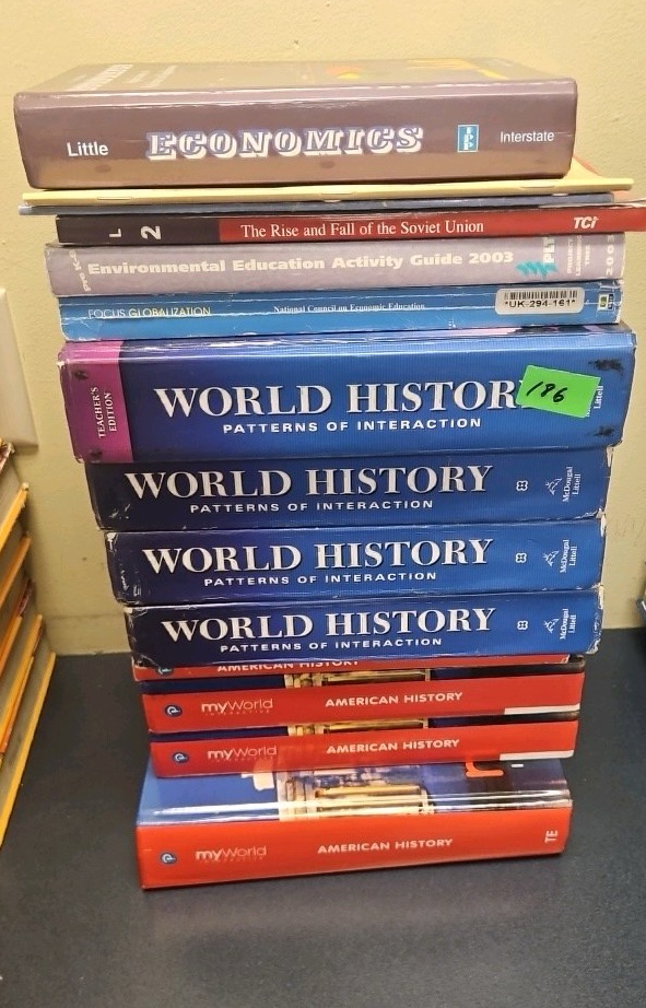miscellaneous textbooks and history textbooks with teachers Edition