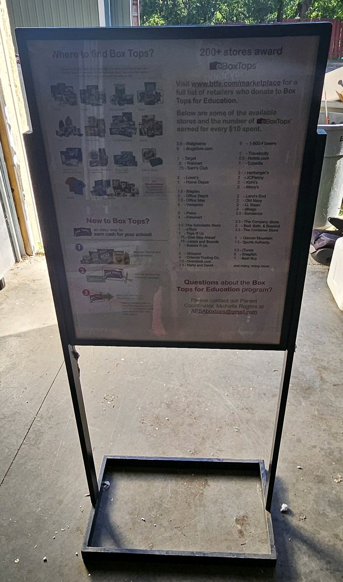 double-sided sign