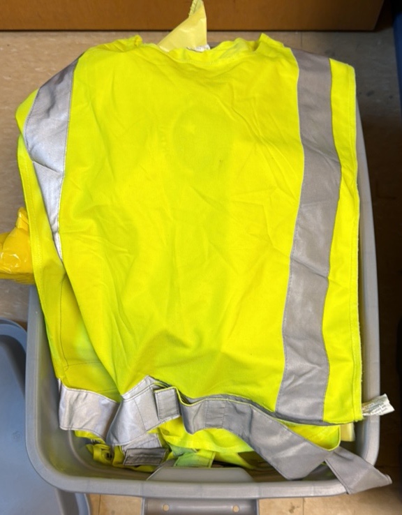 tote of safety vests