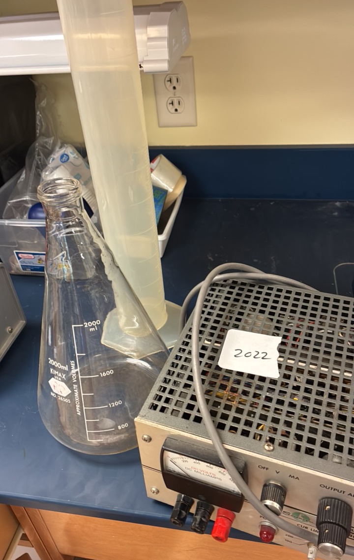 beaker flask, and a electrophoresis