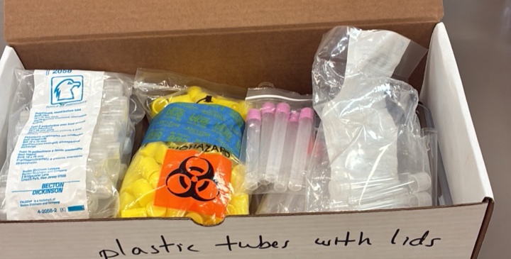 plastic tubes with lids