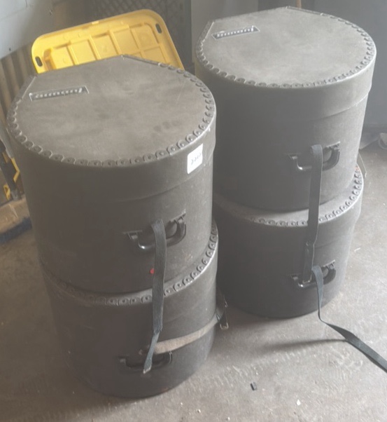 Lot of 4 Ludwig Marching Bass Drums