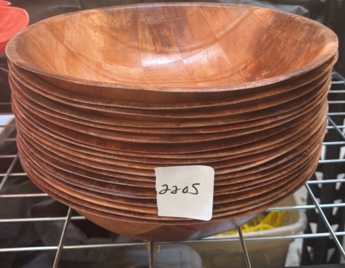 vintage wood salad bowl