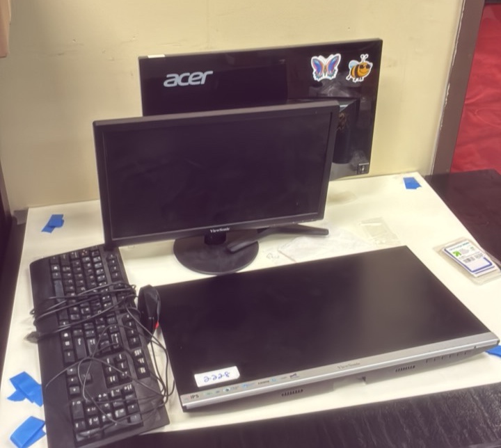 Monitors and Keyboard