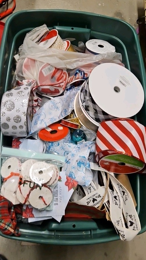holiday ribbon and streamers