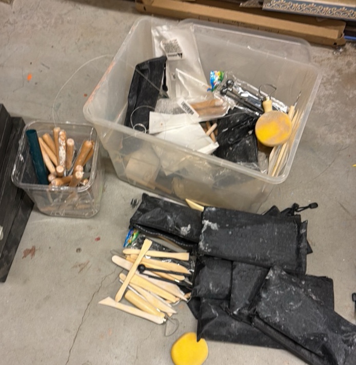art tools, and black boxes