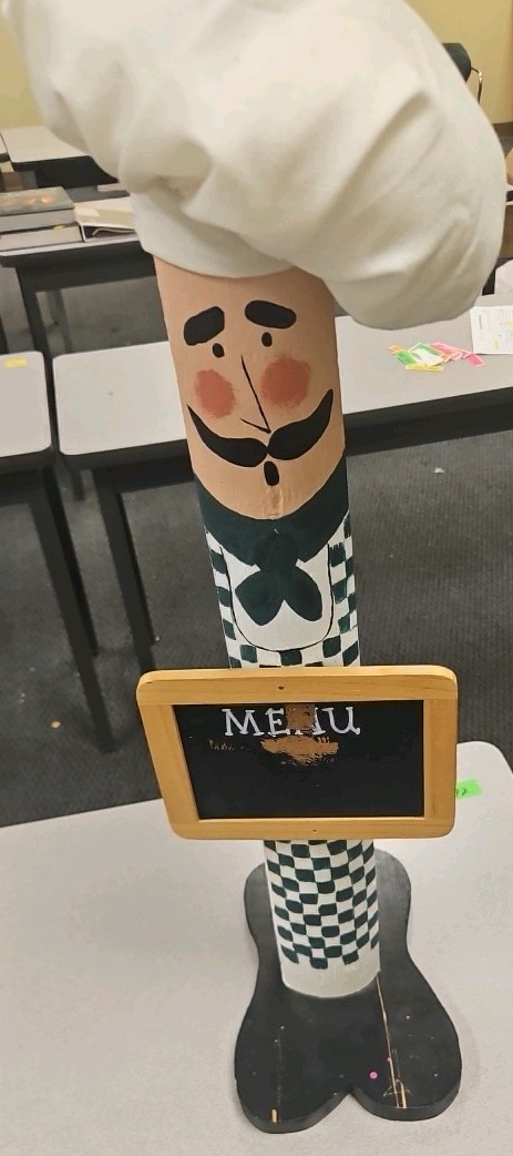 Italian chef menu display