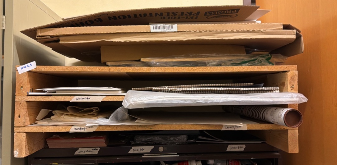 watercolor paper, newsprint paper, drawing paper, charcoal paper, scratch paper, black paper mix, construction paper