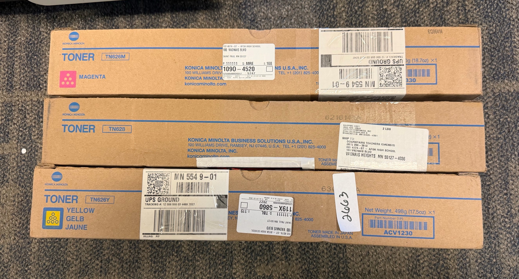3 new Toners for printer