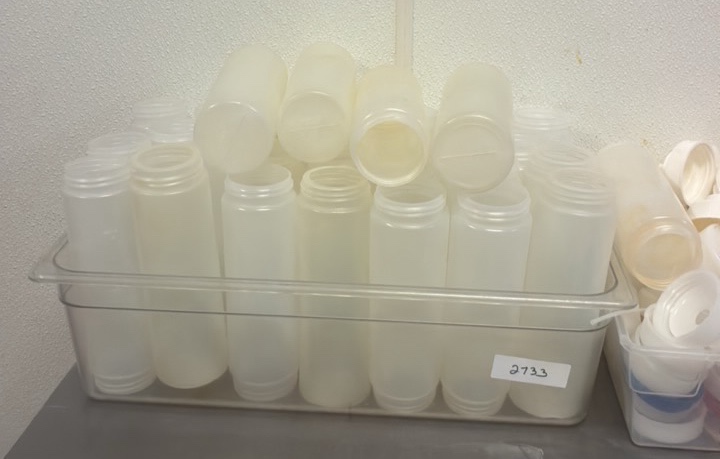 bottles with lids