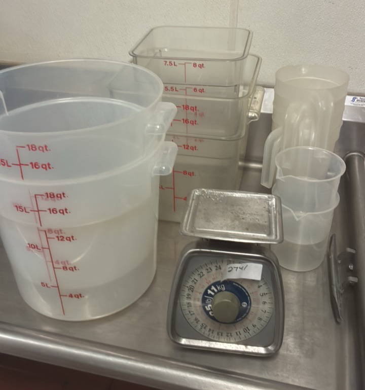 scales and measuring bins