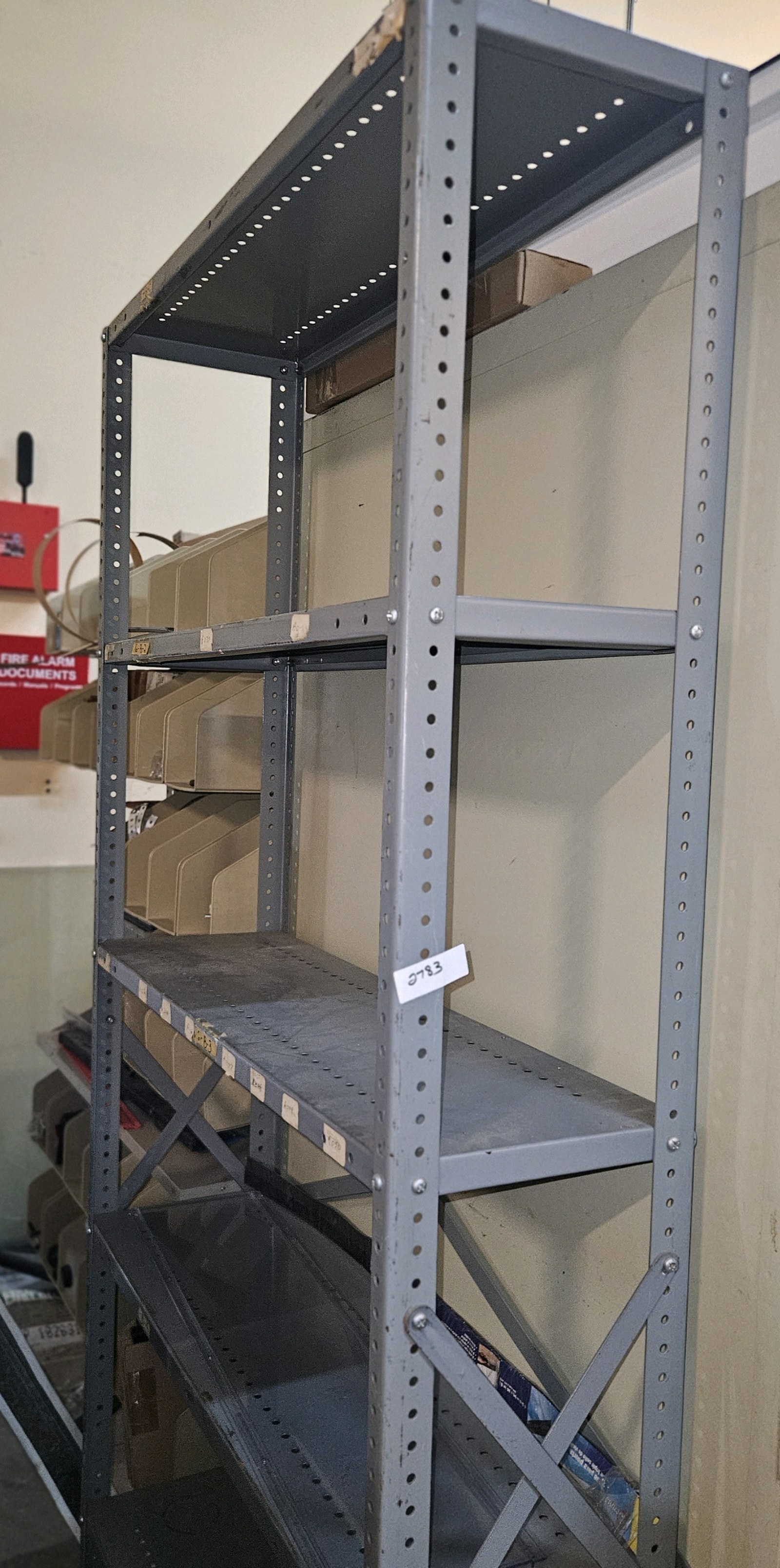 metal shelving unit