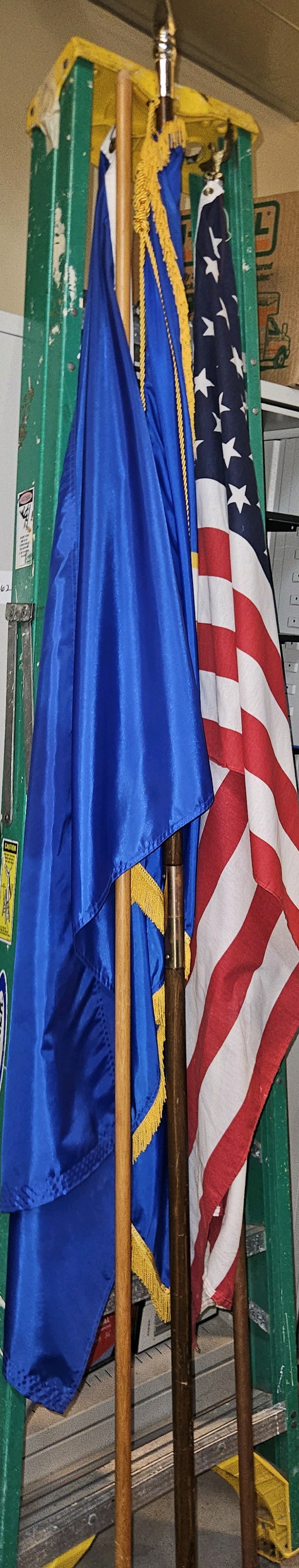 flags and flag poles U.s flag and Minnesota state flag