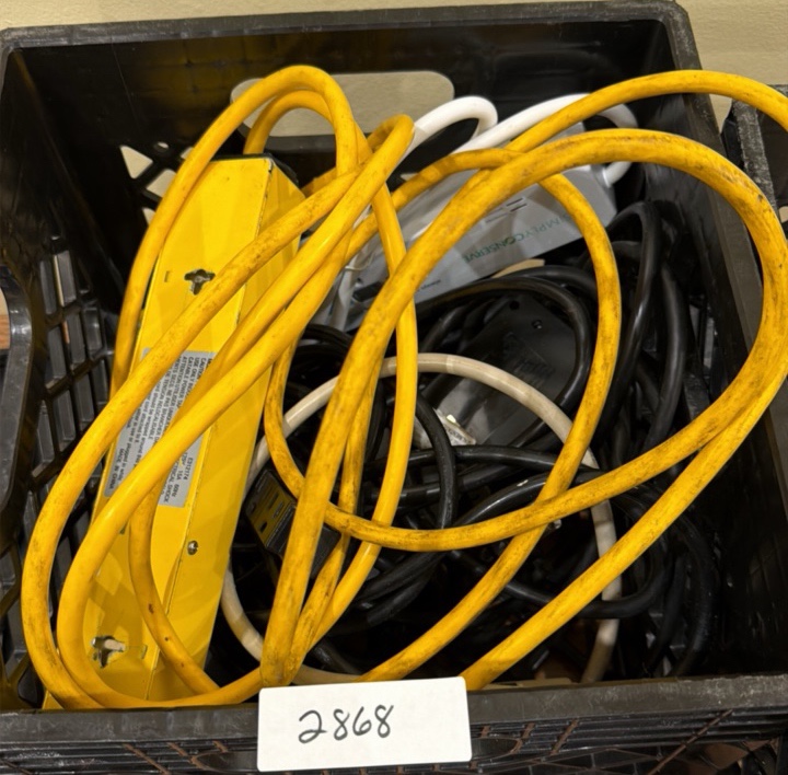 crate of surge protectors