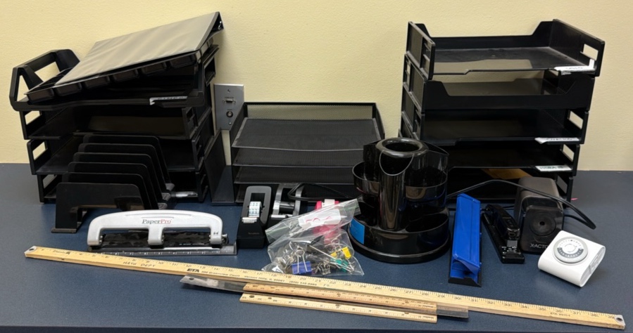lot of office supplies