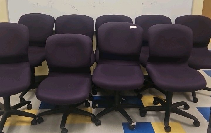 Purple office chairs