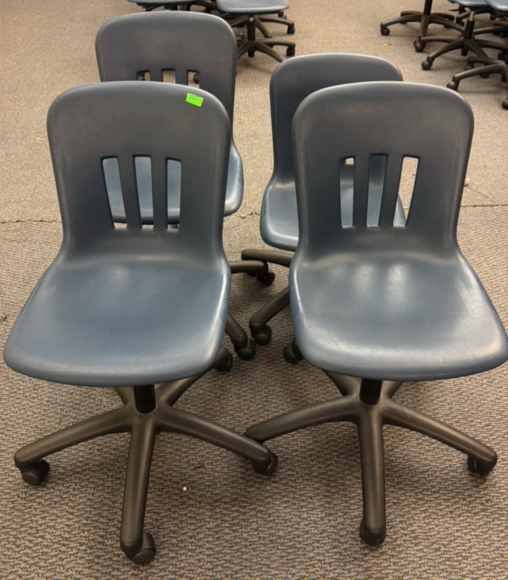 Blue chairs  Four in lot