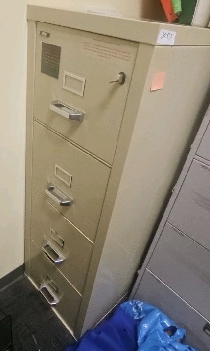 filing cabinet with key