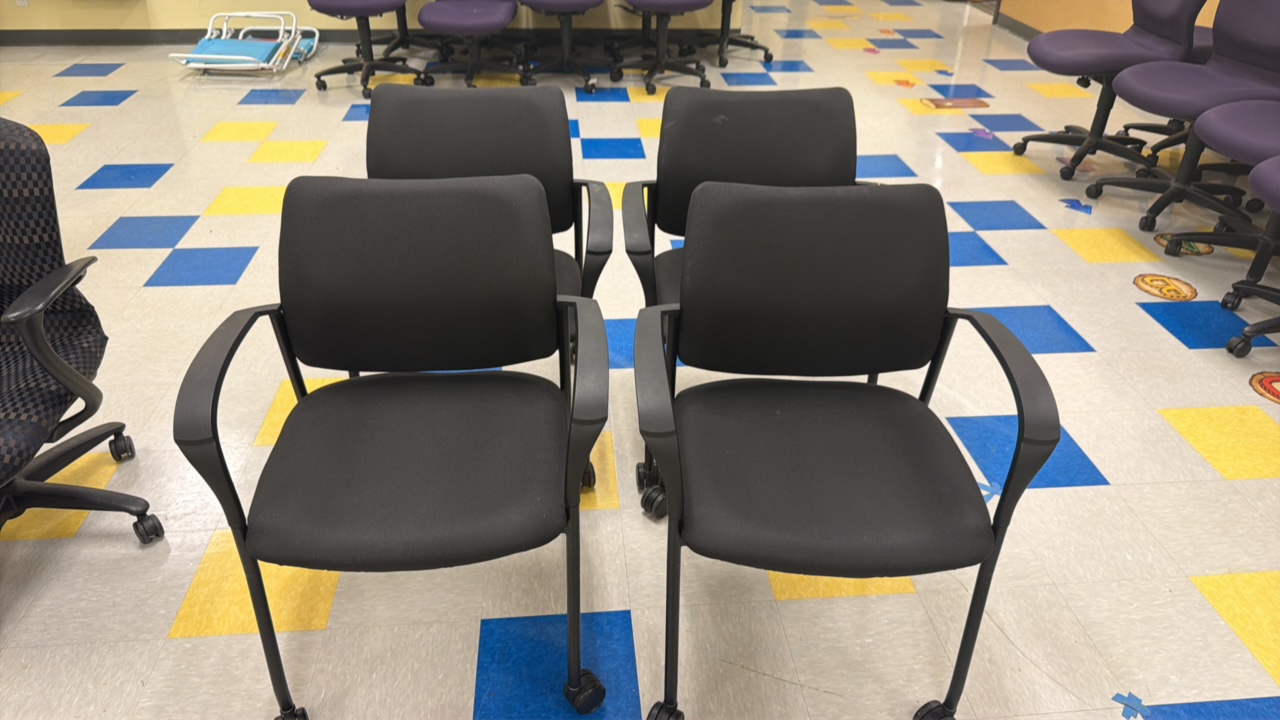 4 black chairs