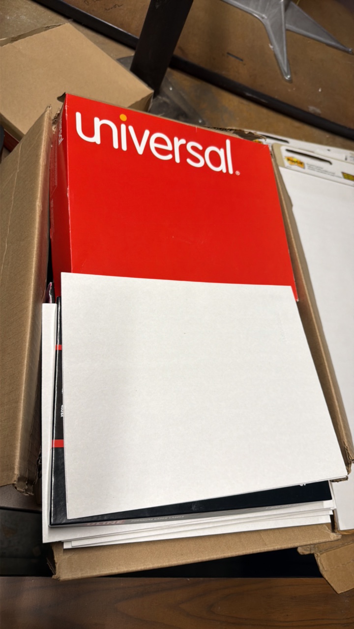 entire box of Uline, premium laser, labels, color paper