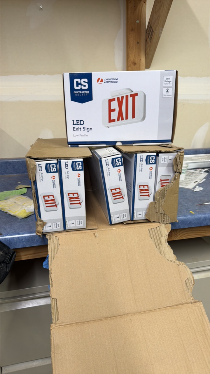 LED exit sign  Six in lot