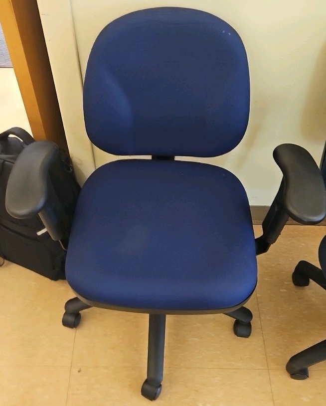 blue office chair