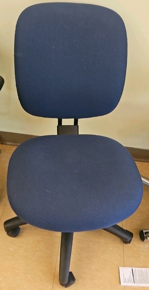 blue office chair no arms