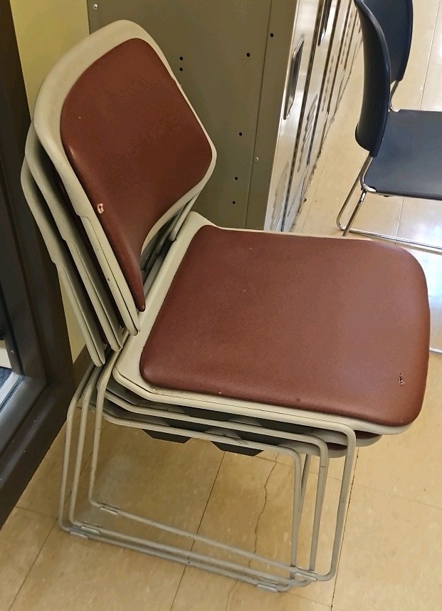 cushioned metal chairs